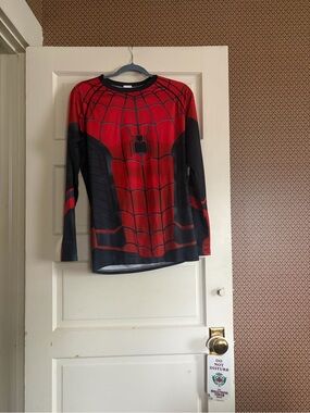 Spider-Print Red & Black Long Dry Fit